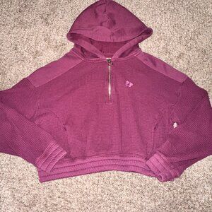 VINTAGE LIMITED TOO LTD2 CROPPED WAFFLE HOODIE child L 12/14 or Adult XS S